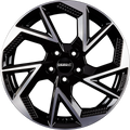 DBV Napoli AP DARK - Schwarz Frontpoliert Alufelge 6.5x16 Zoll ET45 LK 5x114.3 ML67.1
