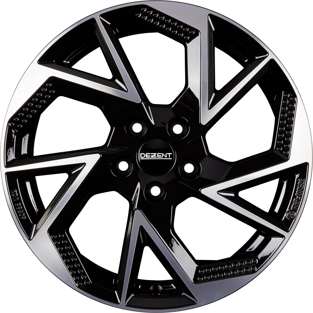 DBV Napoli AP DARK - Schwarz Frontpoliert Alufelge 6.5x16 Zoll ET45 LK 5x114.3 ML67.1