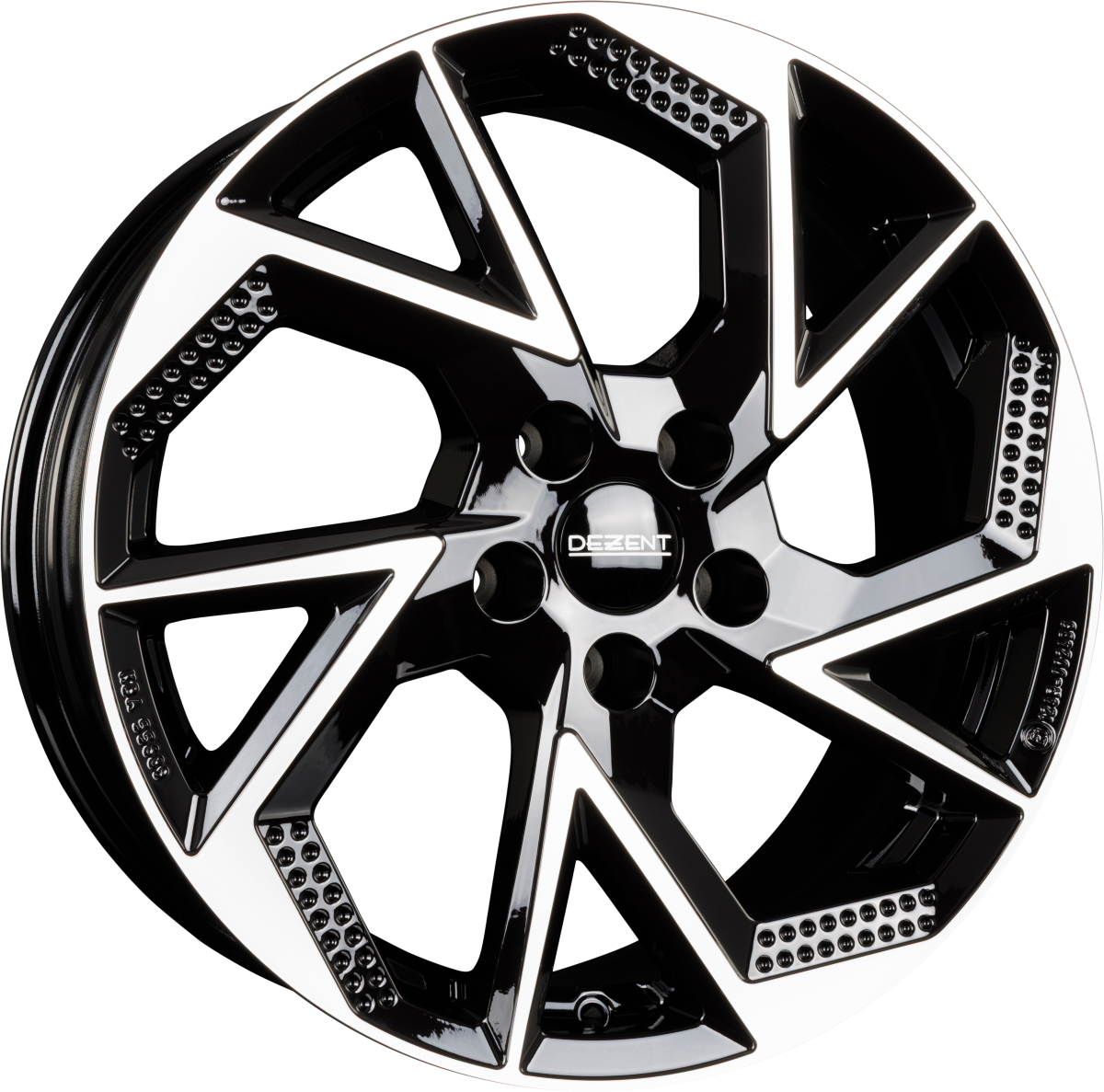 DBV Napoli AP DARK - Schwarz Frontpoliert Alufelge 7x18 Zoll ET45 LK 5x114.3 ML67.1 – Bild 2
