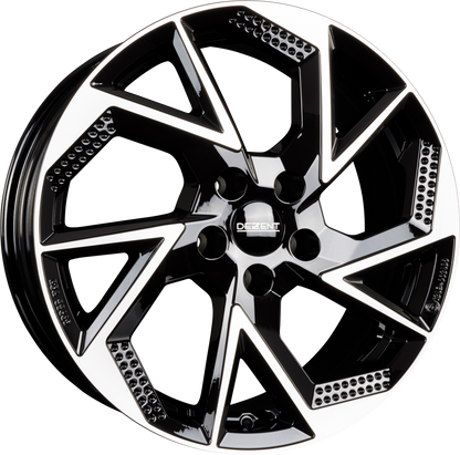 DBV Napoli AP DARK - Schwarz Frontpoliert Alufelge 7x18 Zoll ET45 LK 5x114.3 ML67.1 – Bild 2