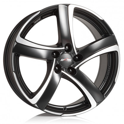 Alutec Shark racing-black polished Alufelge