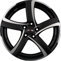 Alutec Shark Racing-Schwarz Frontpoliert Alufelge 7.5x17 Zoll ET38 LK 5x114.3 ML70