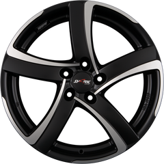 Alutec Shark Racing-Schwarz Frontpoliert Alufelge 7.5x17 Zoll ET38 LK 5x114.3 ML70