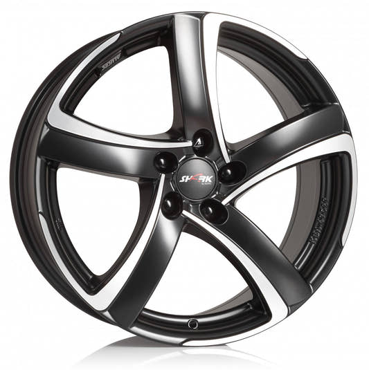 Alutec Shark racing-black polished Alufelge