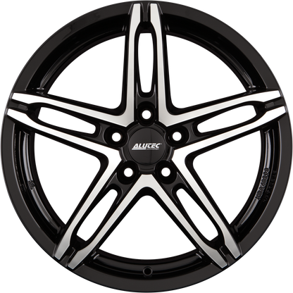 Alutec Poison Diamant-Schwarz Frontpoliert Alufelge 7x16 Zoll ET48 LK 5x108 ML70.1