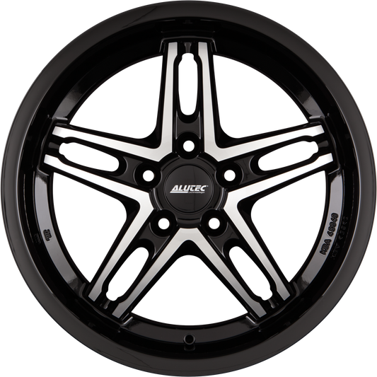 Alutec Poison Cup Diamant-Schwarz Frontpoliert Alufelge 9x18 Zoll ET40 LK 5x114.3 ML70