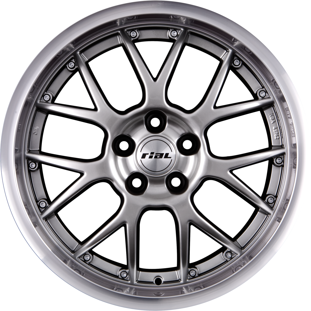 Rial Nogaro Sterling-Silber Hornpoliert Alufelge 8x17 Zoll ET40 LK 5x114.3 ML70