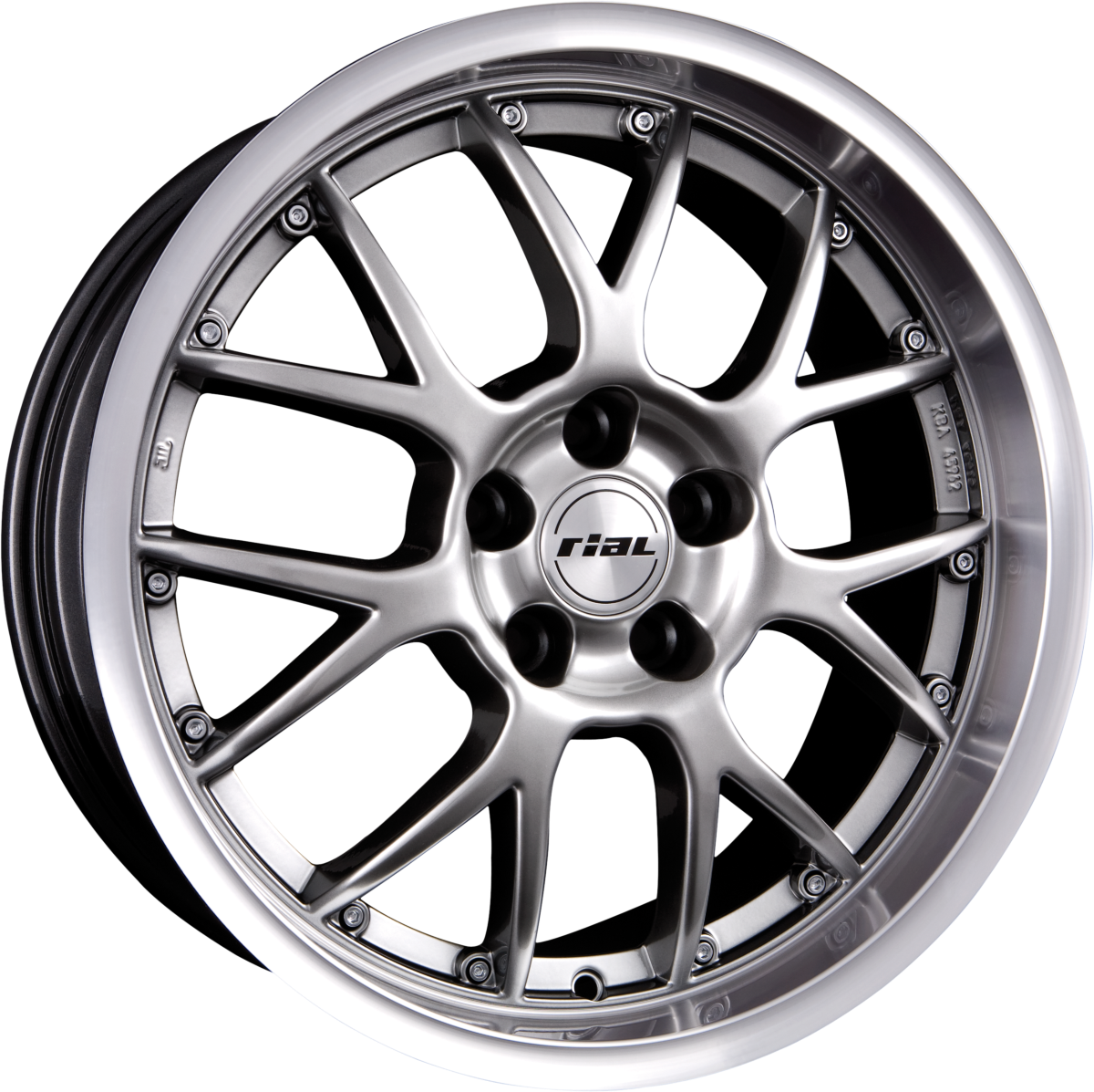 Rial Nogaro Sterling-Silber Hornpoliert Alufelge 8x17 Zoll ET40 LK 5x114.3 ML70 – Bild 2
