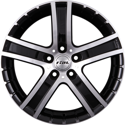 Rial Porto Diamant-Schwarz Frontpoliert Alufelge 7x16 Zoll ET46 LK 5x114.3 ML70