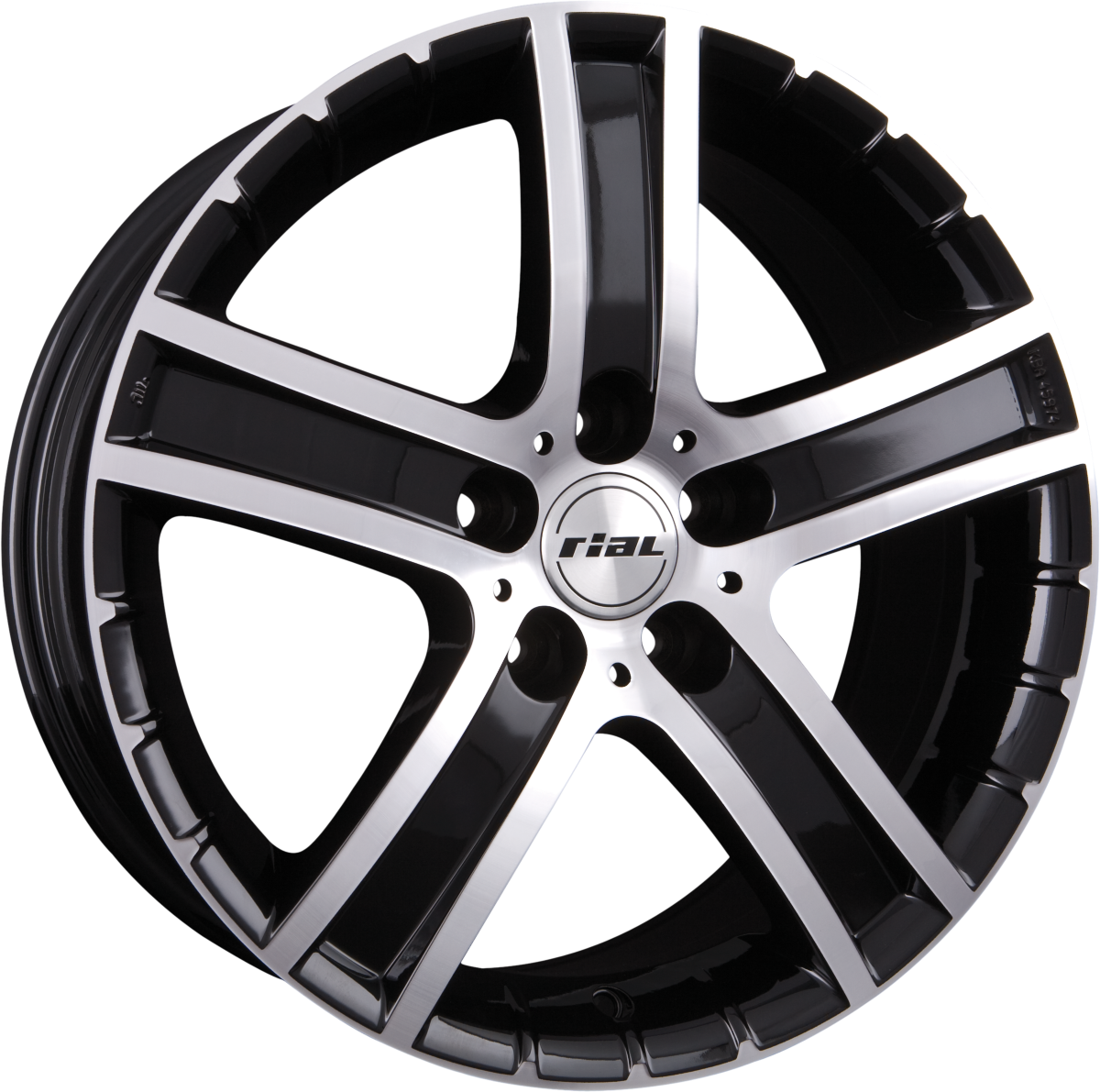 Rial Porto Diamant-Schwarz Frontpoliert Alufelge 7x16 Zoll ET46 LK 5x114.3 ML70 – Bild 2