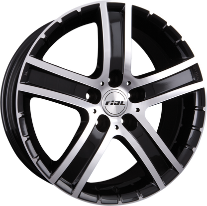 Rial Porto Diamant-Schwarz Frontpoliert Alufelge 7x16 Zoll ET46 LK 5x114.3 ML70 – Bild 2
