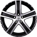 Rial Porto Diamant-Schwarz Frontpoliert Alufelge 7.5x17 Zoll ET36 LK 5x112 ML70
