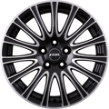 Rial Ravenna Diamant-Schwarz Frontpoliert Alufelge 8x18 Zoll ET43 LK 5x114.3 ML70