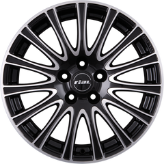 Rial Ravenna Diamant-Schwarz Frontpoliert Alufelge 8x18 Zoll ET43 LK 5x114.3 ML70