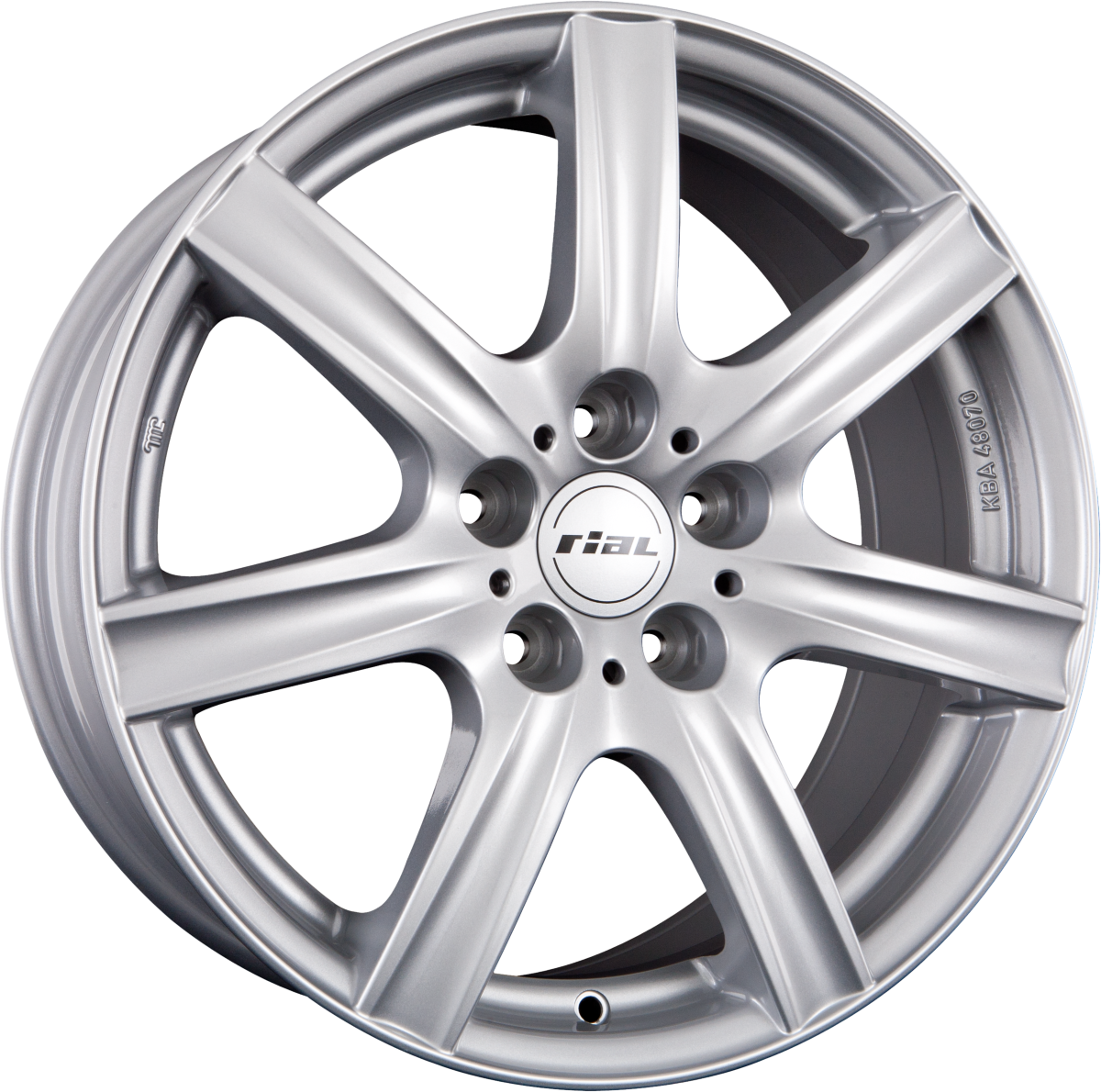 Rial Davos Polar-Silber Alufelge 7x16 Zoll ET48 LK 5x108 ML70 – Bild 2