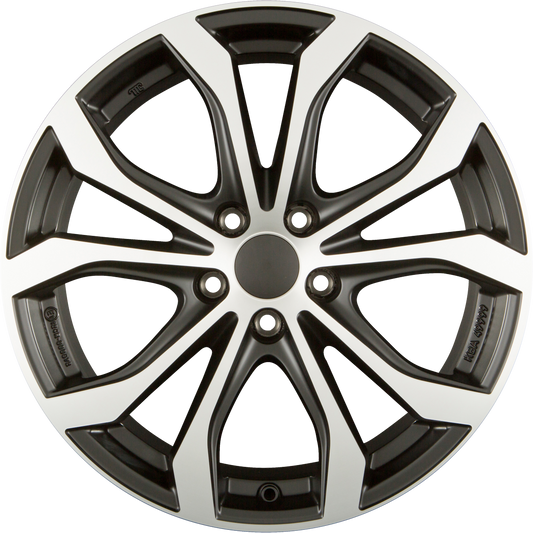 Alutec W10 Racing-Schwarz Frontpoliert Alufelge 9x20 Zoll ET43 LK 5x108 ML70.1
