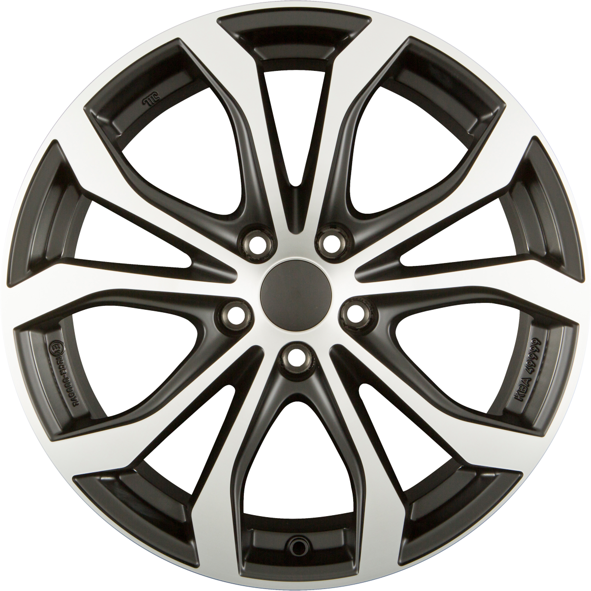 Alutec W10 Racing-Schwarz Frontpoliert Alufelge 9x20 Zoll ET43 LK 5x120 ML72.6