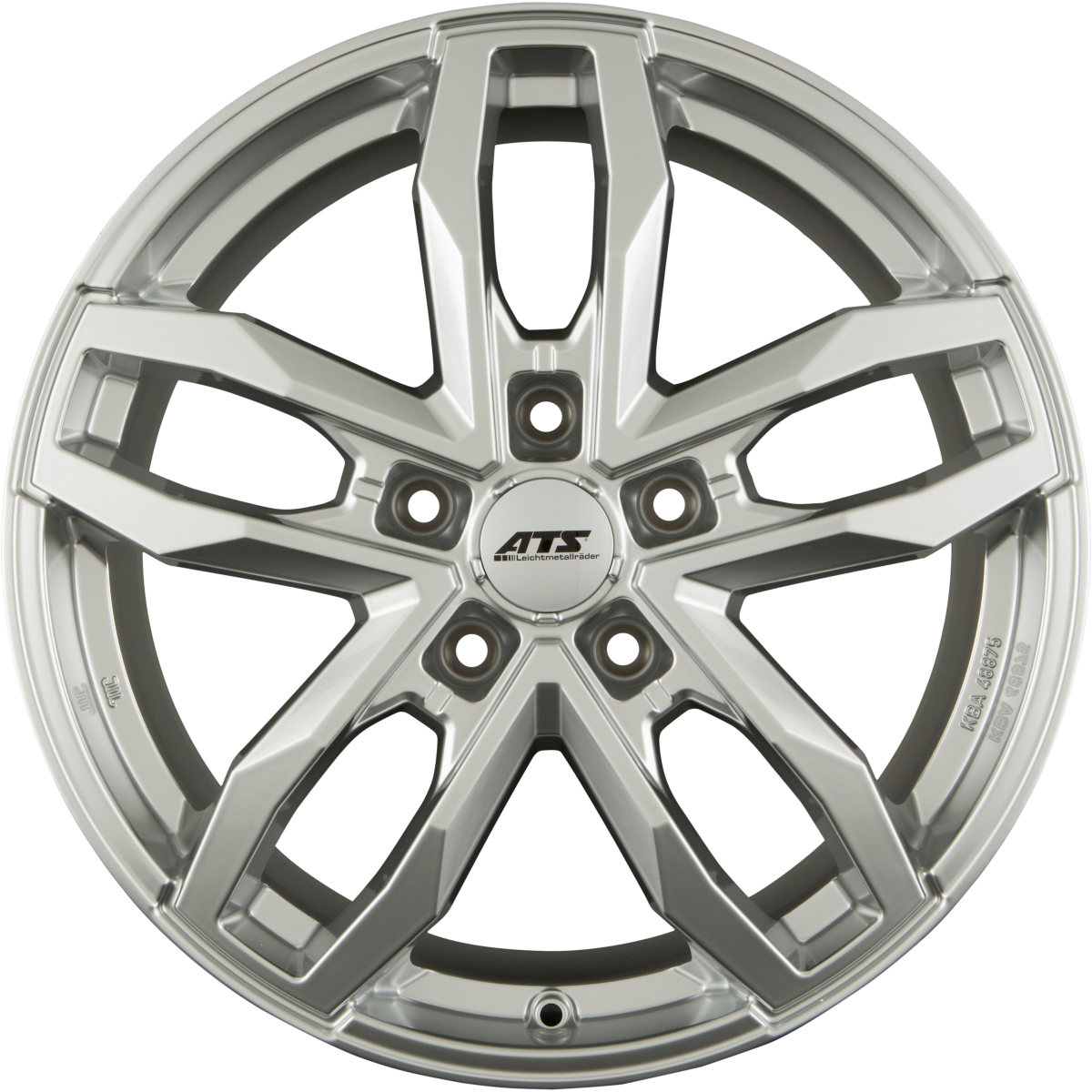 ATS Temperament Royal Silber Alufelge 9.5x20 Zoll ET17 LK 5x120 ML72.6