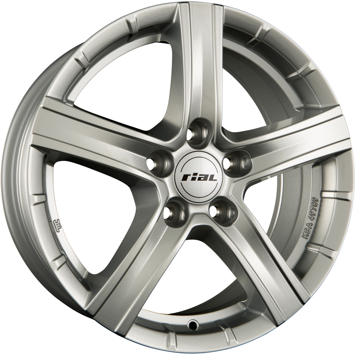 Rial Quinto Polar-Silber Alufelge 9x19 Zoll ET48 LK 5x120 ML74.1 – Bild 2