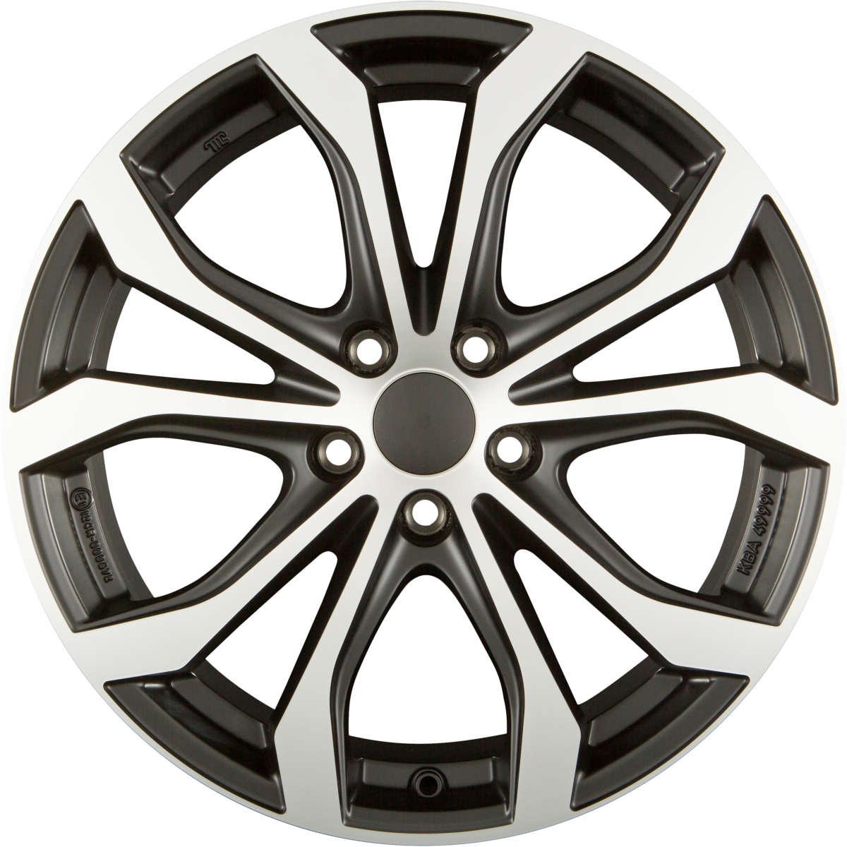 Alutec W10X Racing-Schwarz Frontpoliert Alufelge 9x20 Zoll ET35 LK 5x112 ML66.5