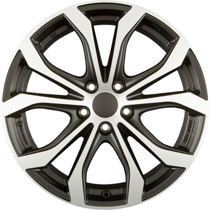 Alutec W10X Racing-Schwarz Frontpoliert Alufelge 9x20 Zoll ET35 LK 5x112 ML66.5