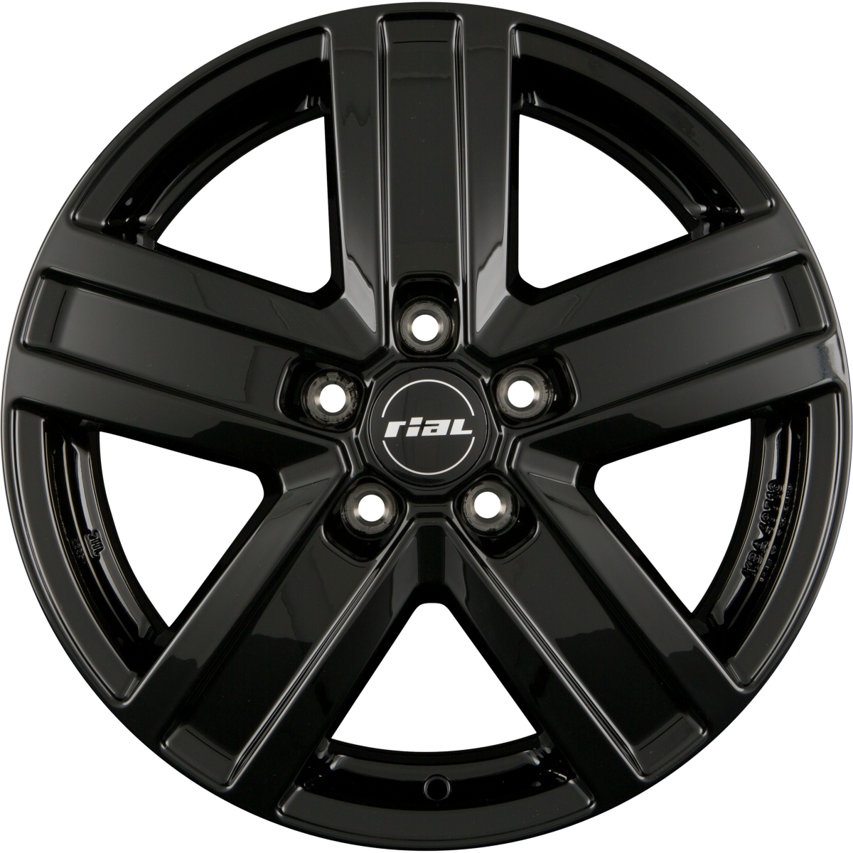 Rial Transporter Diamant-Schwarz Alufelge 7x17 Zoll ET22 LK 5x114.3 ML66.1