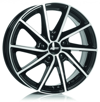 Alutec Singa diamant-schwarz frontpoliert Alufelge