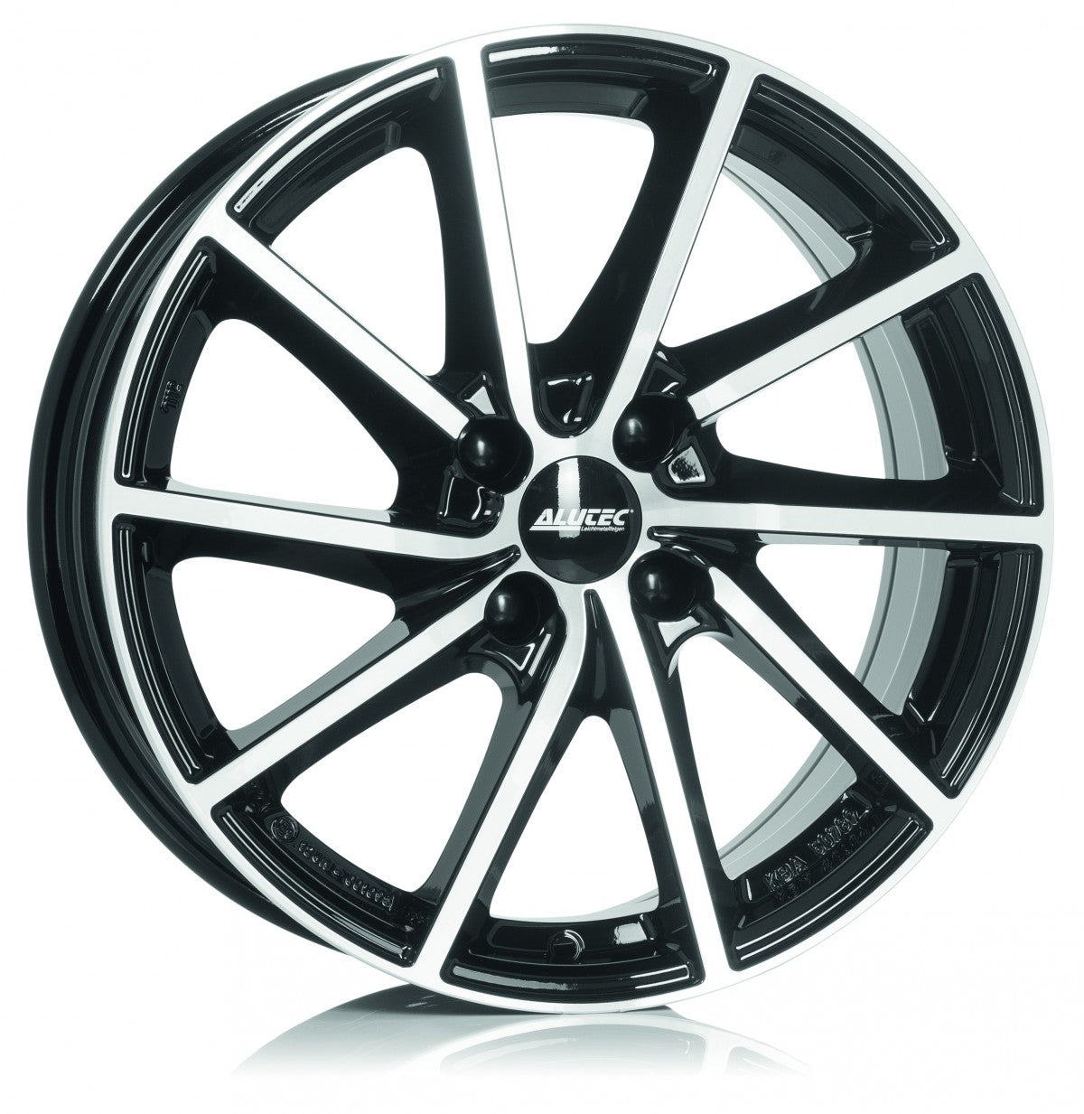 Alutec Singa diamant-schwarz frontpoliert 6x16 ET23 - LK4/108 ML65.1