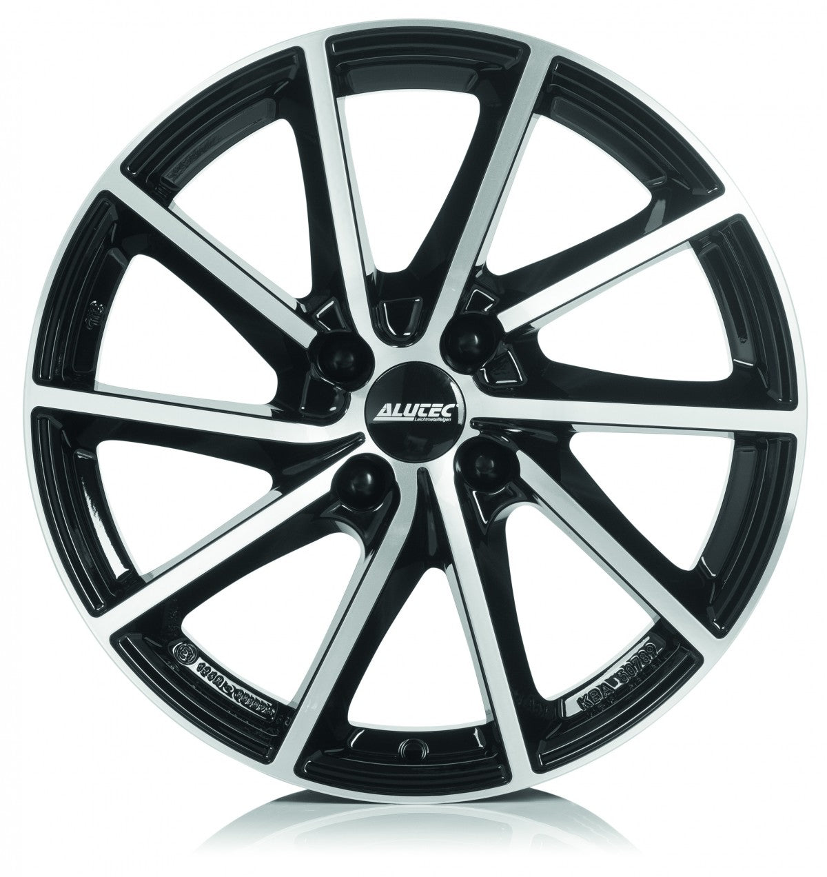 Alutec Singa diamant-schwarz frontpoliert 6x16 ET23 - LK4/108 ML65.1