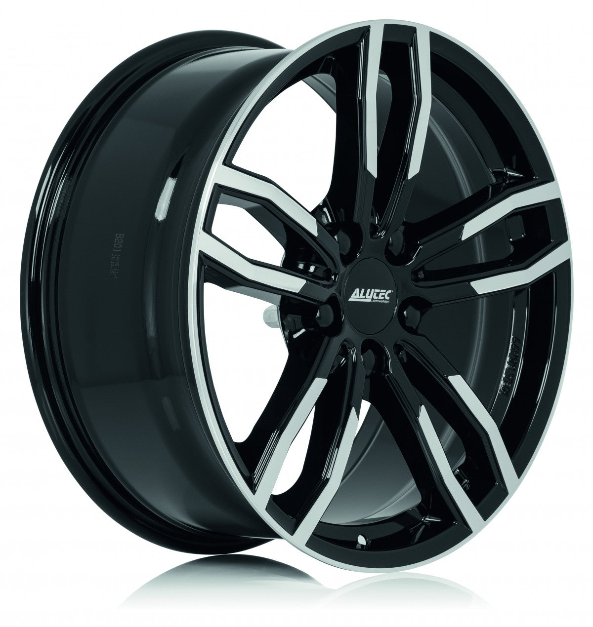 Alutec Drive diamant-schwarz frontpoliert Alufelge 7.5x17 Zoll ET52 LK 5x112 ML66.5