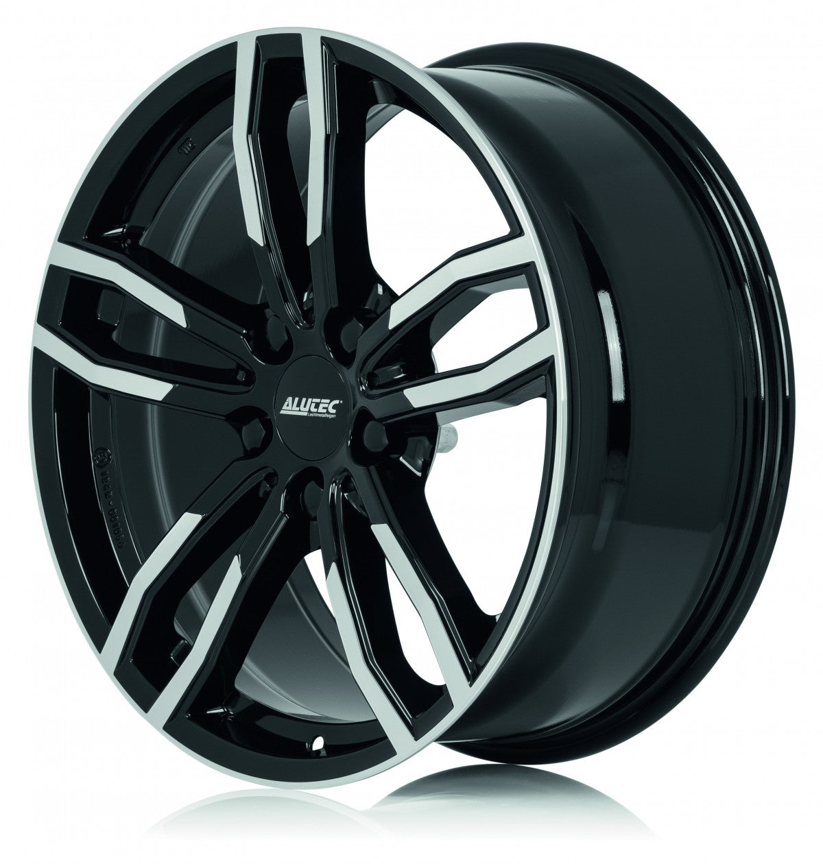 Alutec Drive diamant-schwarz frontpoliert Alufelge 7.5x17 Zoll ET52 LK 5x112 ML66.5