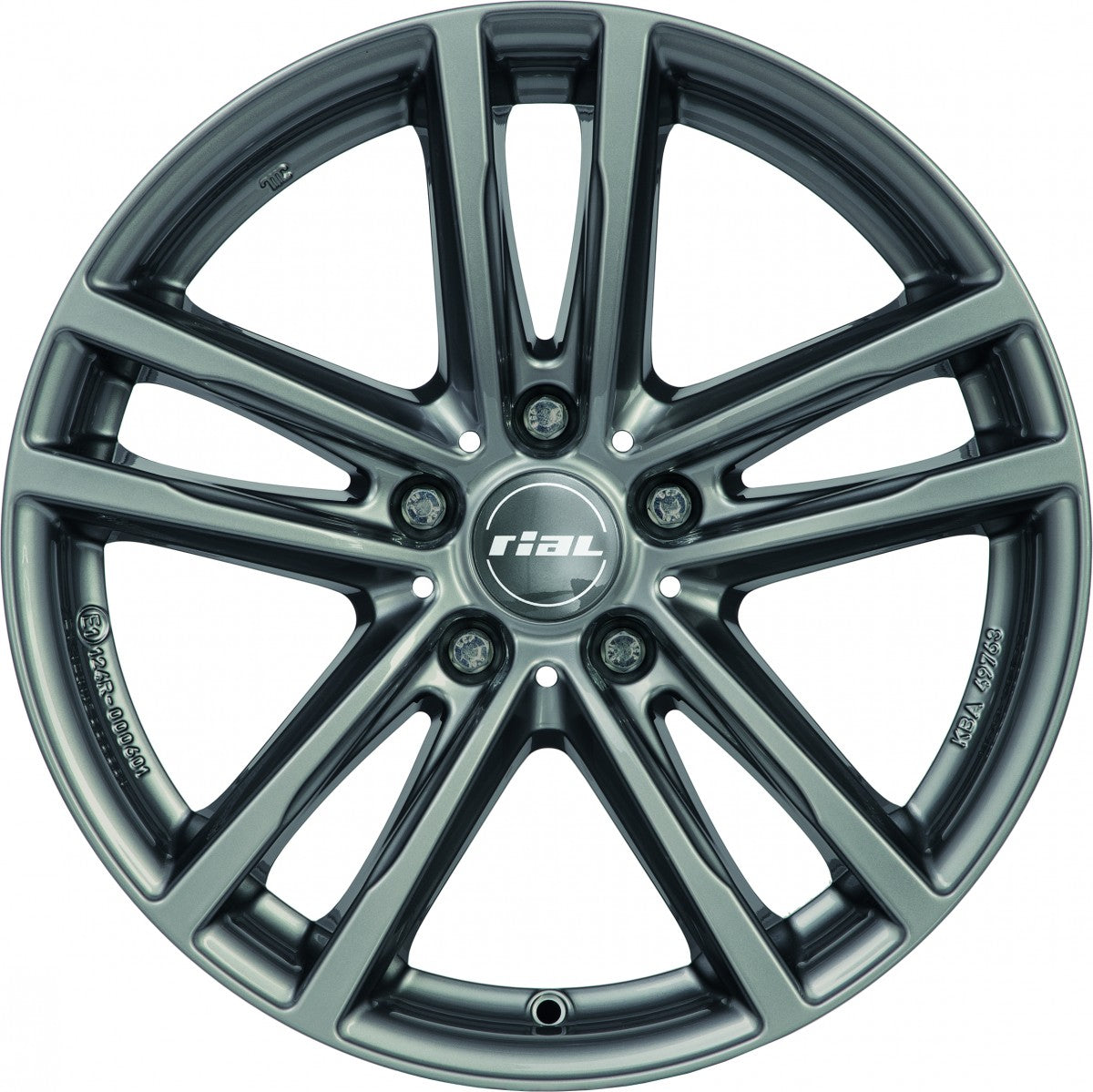 Rial X10 metal-grey Alufelge 7.5x17 Zoll ET43 LK 5x120 ML72.6 – Bild 3