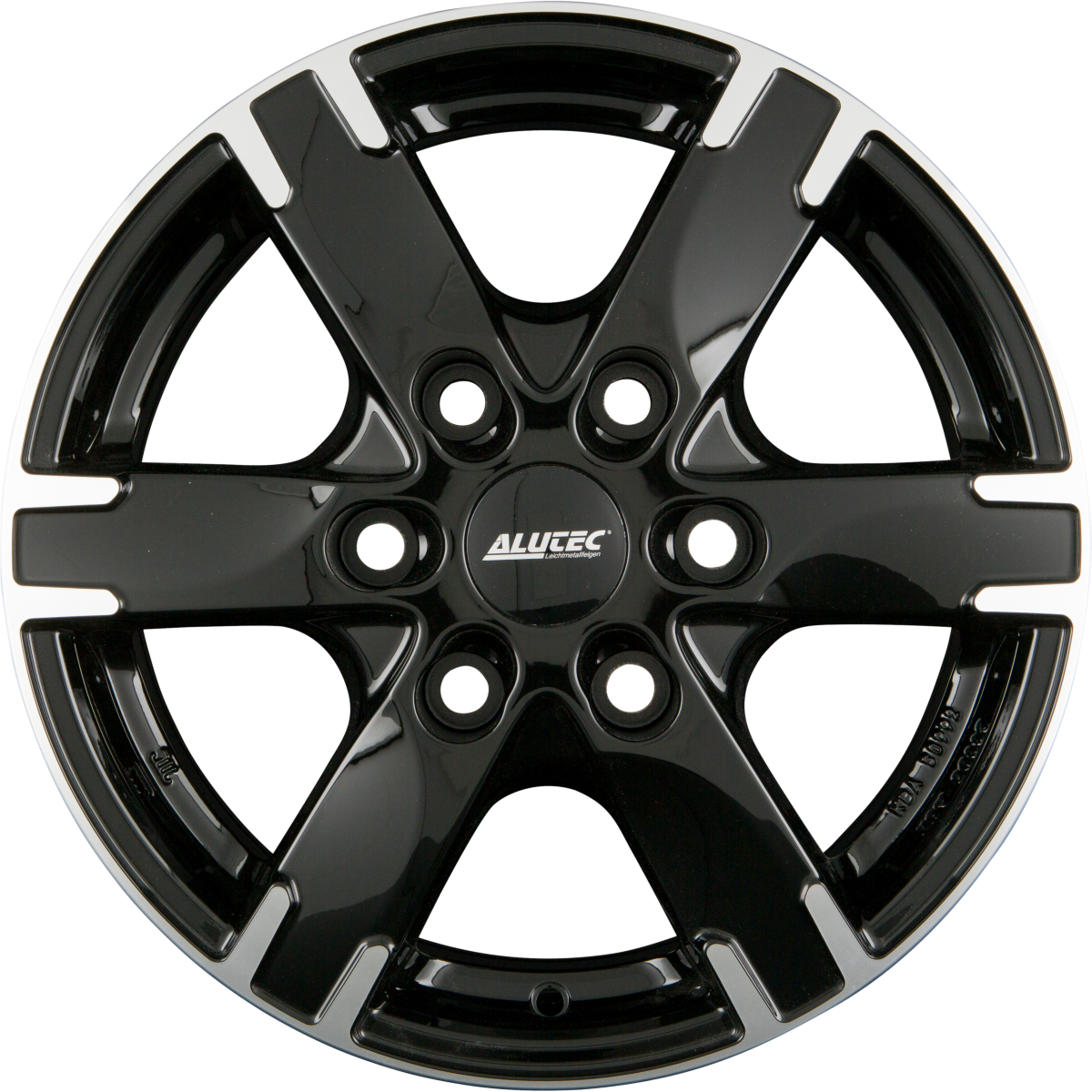Alutec Titan Diamant-Schwarz Frontpoliert Alufelge 7.5x17 Zoll ET38 LK 6x114.3 ML66.1