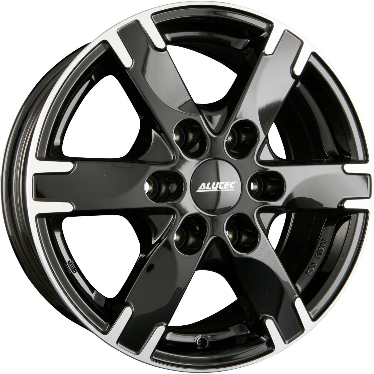 Alutec Titan Diamant-Schwarz Frontpoliert Alufelge 7.5x17 Zoll ET38 LK 6x114.3 ML66.1 – Bild 2