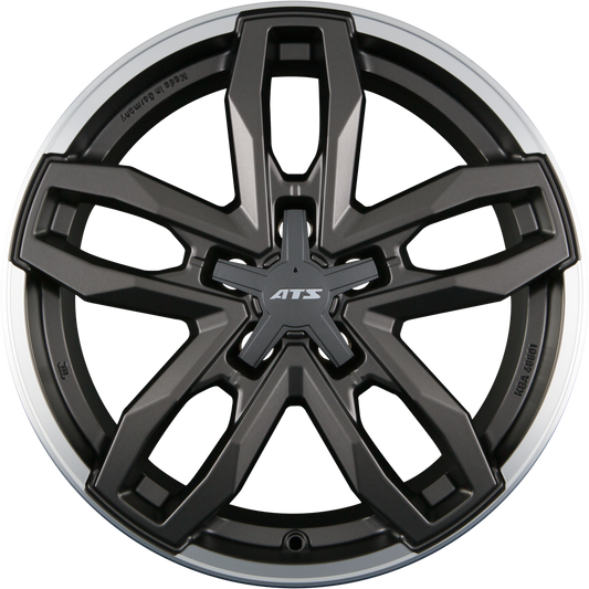 ATS Temperament Blizzard-Grau Hornpoliert Alufelge 9.5x20 Zoll ET30 LK 5x114.3 ML75