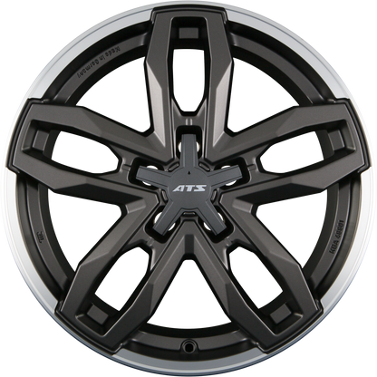 ATS Temperament Blizzard-Grau Hornpoliert Alufelge 9.5x20 Zoll ET30 LK 5x114.3 ML75