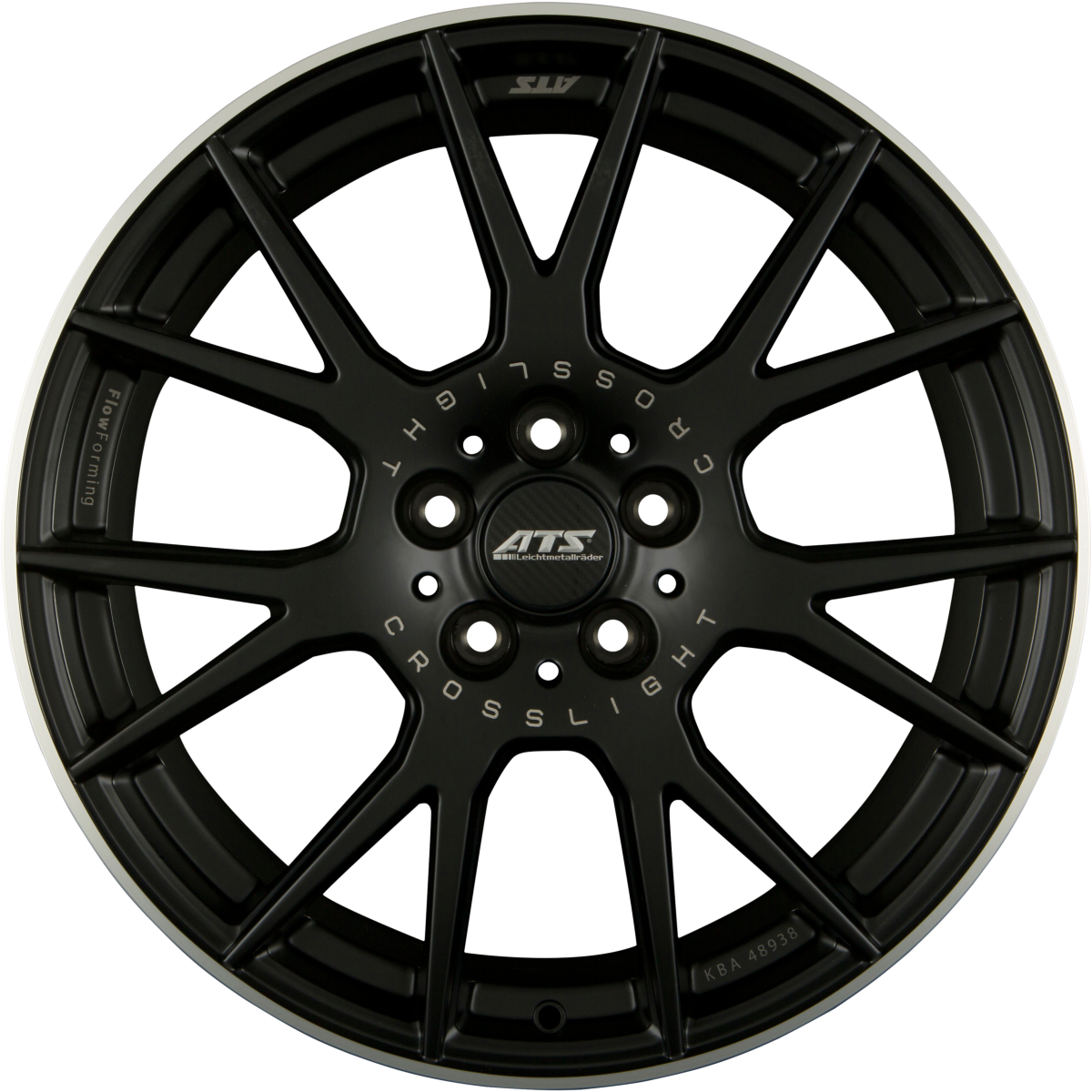 ATS Crosslight Racing-Schwarz Hornpoliert Alufelge 8.5x19 Zoll ET50 LK 5x130 ML71.6