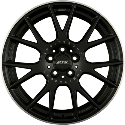ATS Crosslight Racing-Schwarz Hornpoliert Alufelge 8.5x19 Zoll ET50 LK 5x130 ML71.6