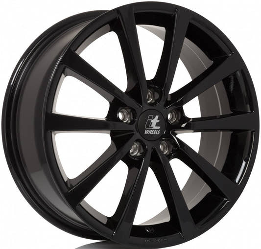 itWheels Alice gloss black Alufelge 7x17 Zoll ET45 LK 5x108 ML65.1