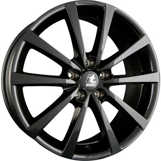 itWheels Alice Glanzschwarz Alufelge 7x17 Zoll ET40 LK 5x114.3 ML66.1 – Bild 2