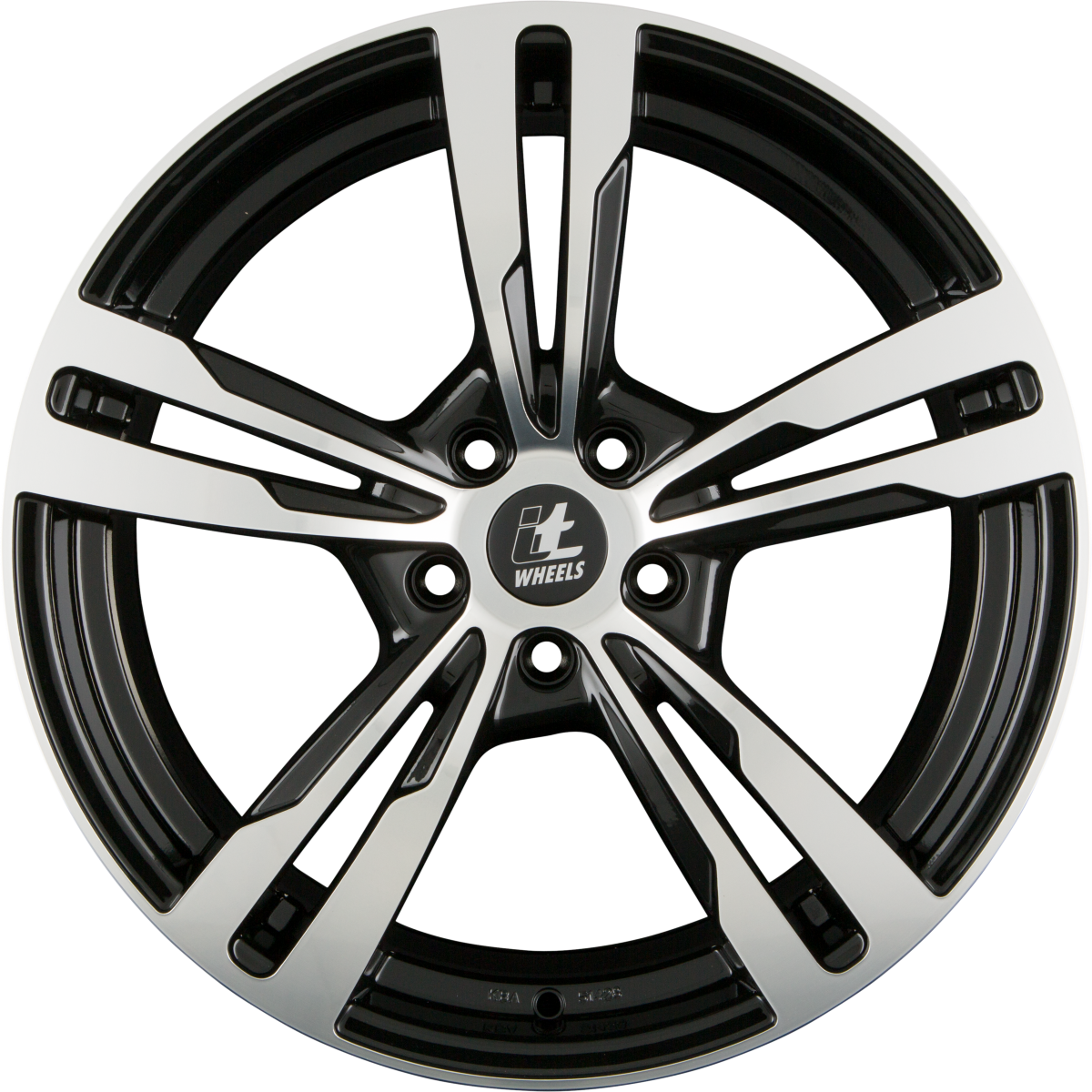 itWheels Anna Glanzschwarz Poliert Alufelge 8.5x20 Zoll ET45 LK 5x112 ML66.5