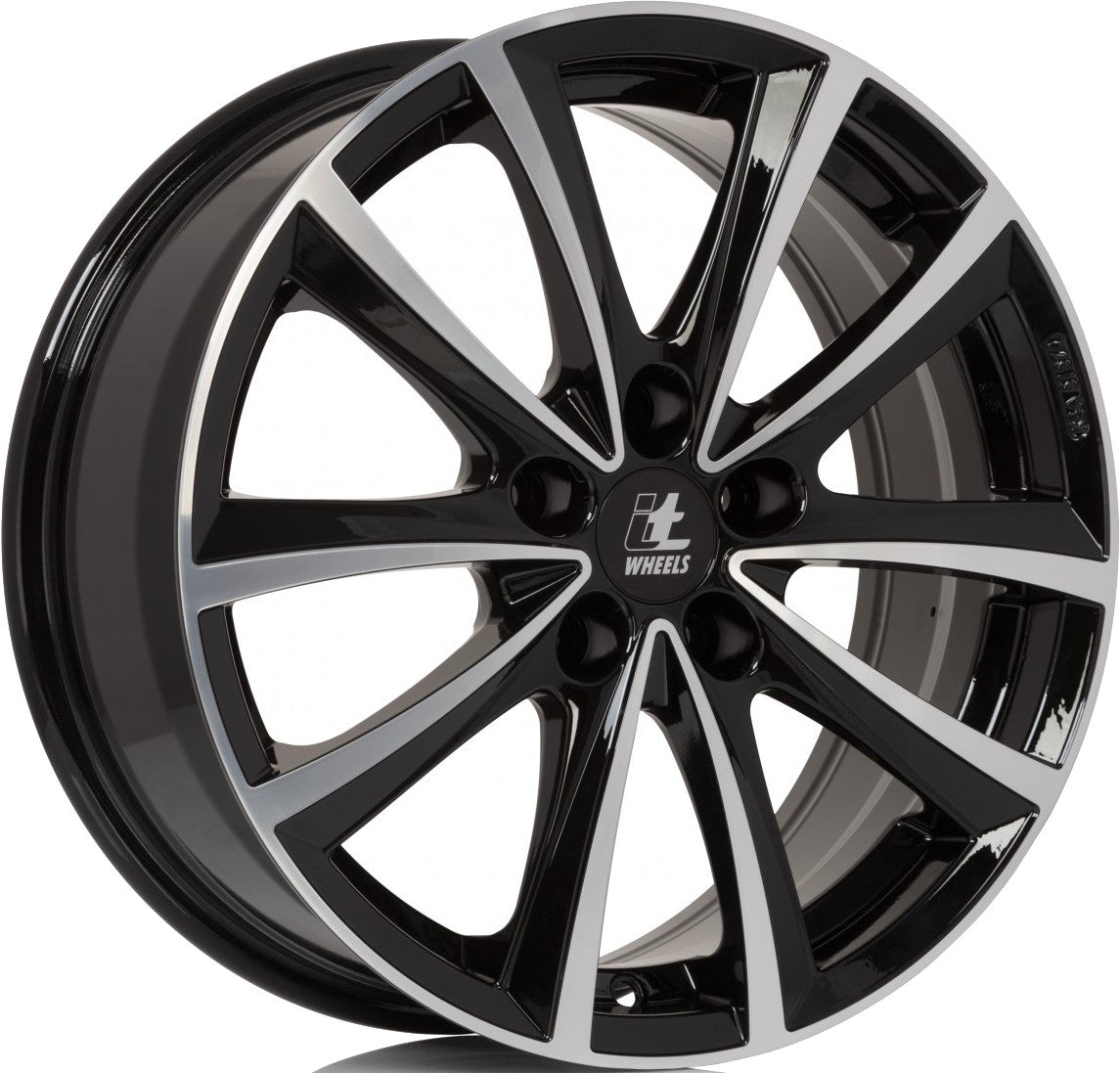 itWheels Elena gloss black polished Alufelge 8x18 Zoll ET50 LK 5x120 ML65.1