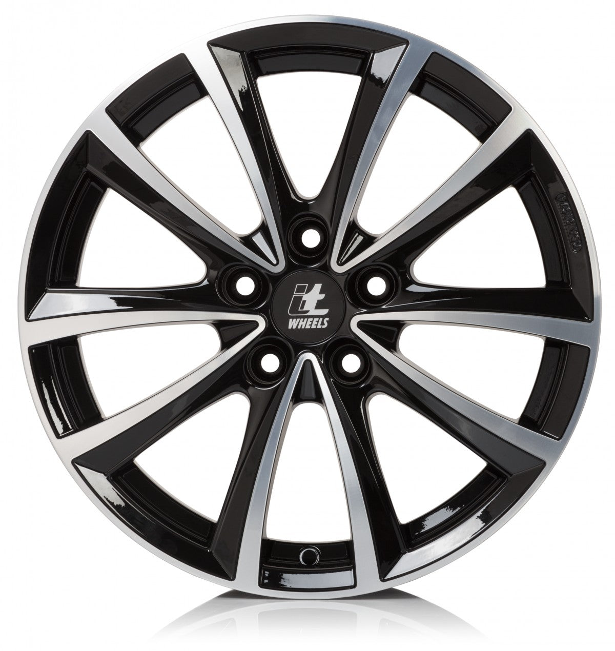 itWheels Elena gloss black polished Alufelge 8x18 Zoll ET50 LK 5x120 ML65.1 – Bild 2