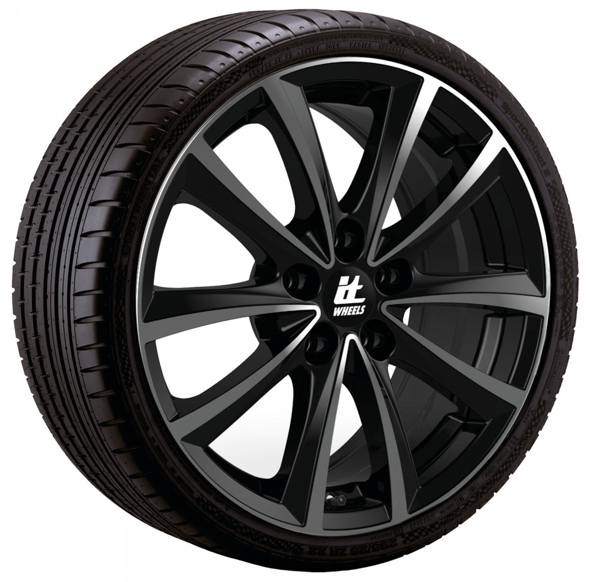 itWheels Elena gloss black polished Alufelge 8x18 Zoll ET50 LK 5x120 ML65.1 – Bild 3