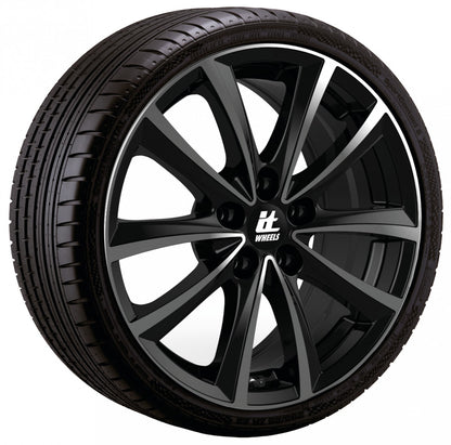 itWheels Elena gloss black polished Alufelge 8x18 Zoll ET50 LK 5x120 ML65.1 – Bild 3