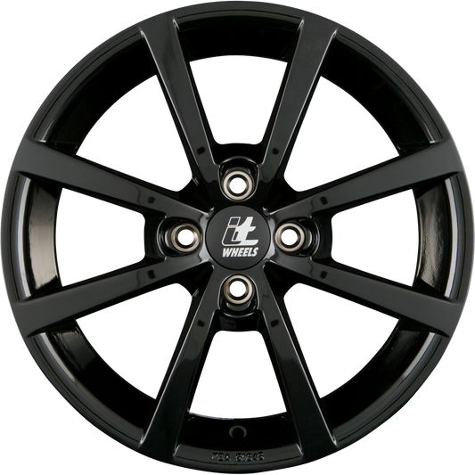 itWheels Alisia Glanzschwarz Alufelge 6.5x17 Zoll ET37 LK 4x108 ML63.4