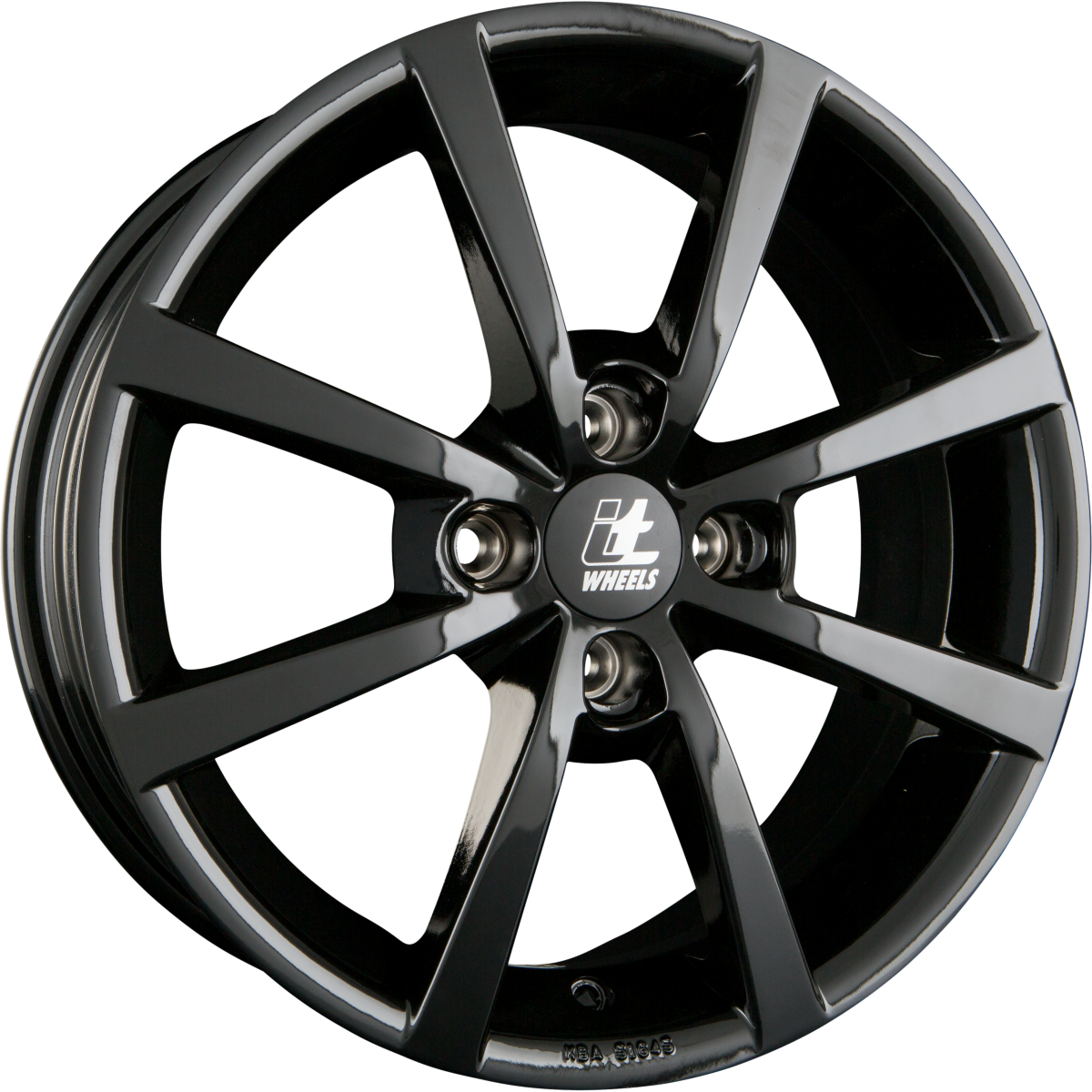 itWheels Alisia Glanzschwarz Alufelge 6.5x17 Zoll ET37 LK 4x108 ML63.4 – Bild 2