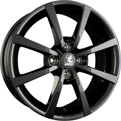 itWheels Alisia Glanzschwarz Alufelge 6.5x17 Zoll ET37 LK 4x108 ML63.4 – Bild 2