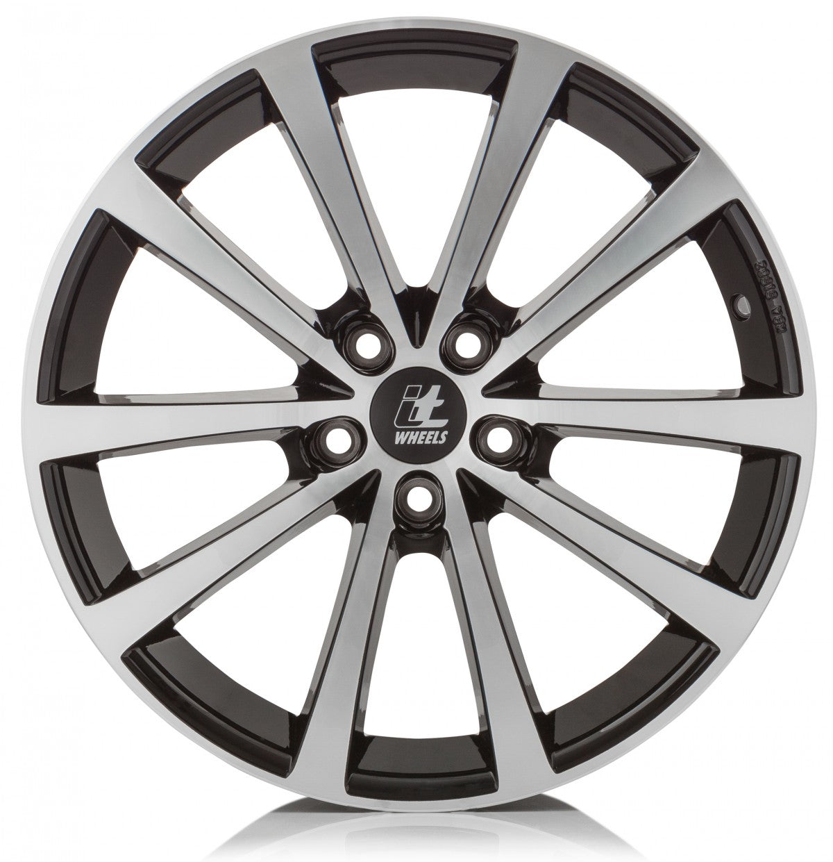 itWheels Alice gloss black polished Alufelge 7x17 Zoll ET40 LK 5x114.3 ML74.1 – Bild 2