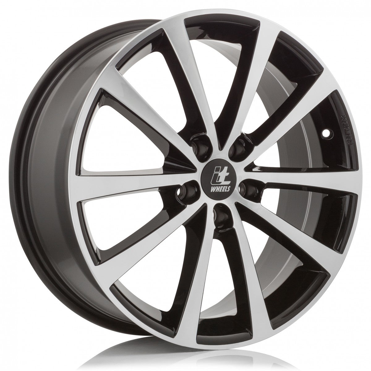 itWheels Alice gloss black polished Alufelge 7x17 Zoll ET35 LK 5x114.3 ML74.1